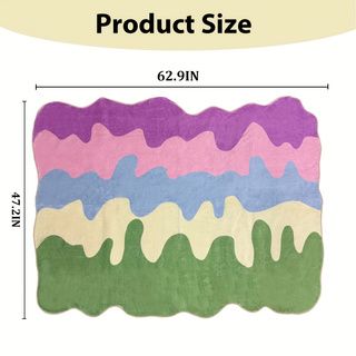 Area Rugs colorful abstract plush rug Soft velvet texture,