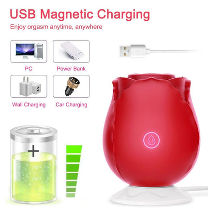 Discreet 10 Speed Personal Massage Rose Vibrator sucking Massager for