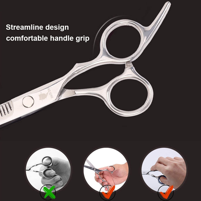 Hair Cutting Scissors Set, 6 Inch Hairdressing Thinning Shears for