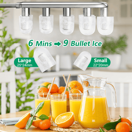 Automatic Ice Maker-50lbs/day capacity, 6-8 minute ice production, 9