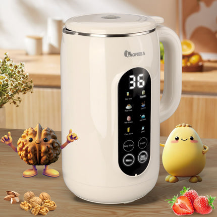 IAGREEA 8 in 1 Nut Milk Maker Machine Stainless Steel Lid BPA Free for