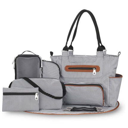 8Pcs Baby Nappy Diaper Bags Set for Mom Dad Mummy Handbags