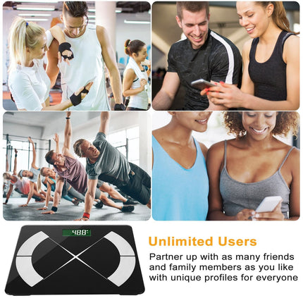 Smart Body Composition Scale Fat Monitor Digital APP Scale BMI Health