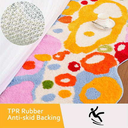Colorful Cartoon Rugs, Colorful Flower Floor Mats, Cute and Beautiful