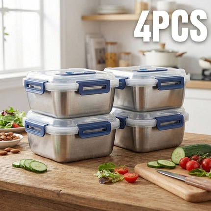 Yakimoto 2/4/6/8/10 PCS Extra-Large Stainless Steel Food Storage