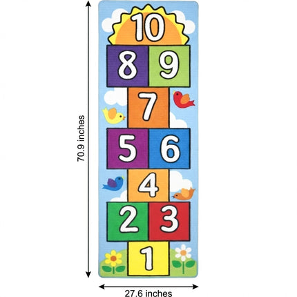 4x6 Cute hopscotch Nursery Rugs for Girls Boys Neutral Non Slip