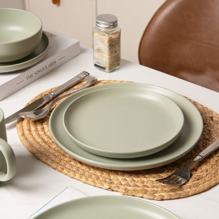 12-Piece Stoneware Dinnerware Sets with Mugs | Microwave & Dishwasher
