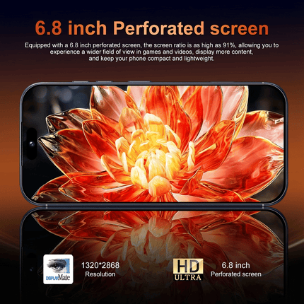 5G Android 15 Smartphone, 6.8' FHD+ Display, 8GB RAM + 256GB Storage,