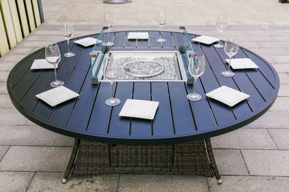 Direct Wicker Outdoor Rattan 50,000BTU Propane Gas Fire Pit Table