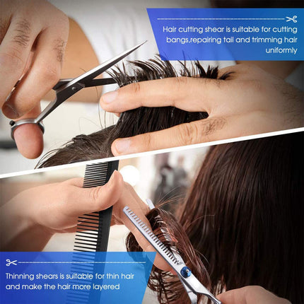 Hair Cutting Scissors Set, 6 Inch Hairdressing Thinning Shears for