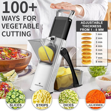 Adjustable Vegetable Food Chopper Potato Fries Cutter, Detachable