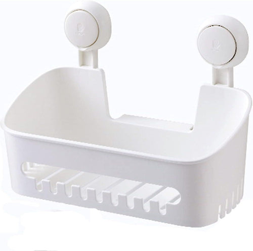 Plastic Shower Caddy Suction Cup Shower Organizer Basket Bath Shelf,