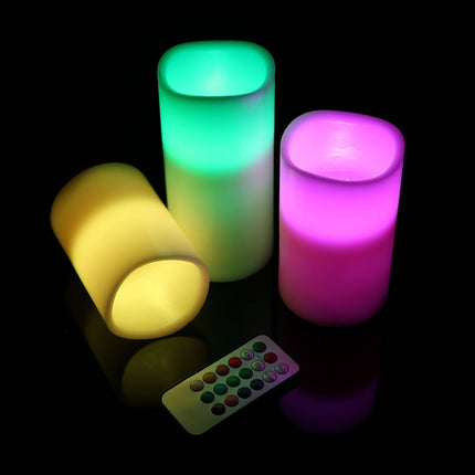 12 Color Flameless Candles - Flickering LED Candles with Remote & Auto