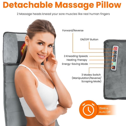 Full Body Electric Massage Mat with Heat Vibration Massage Pad Cushion