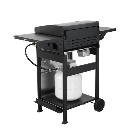 3-Burner Propane Gas BBQ Grill, SS Plancha, 36900BTU Output With Wire