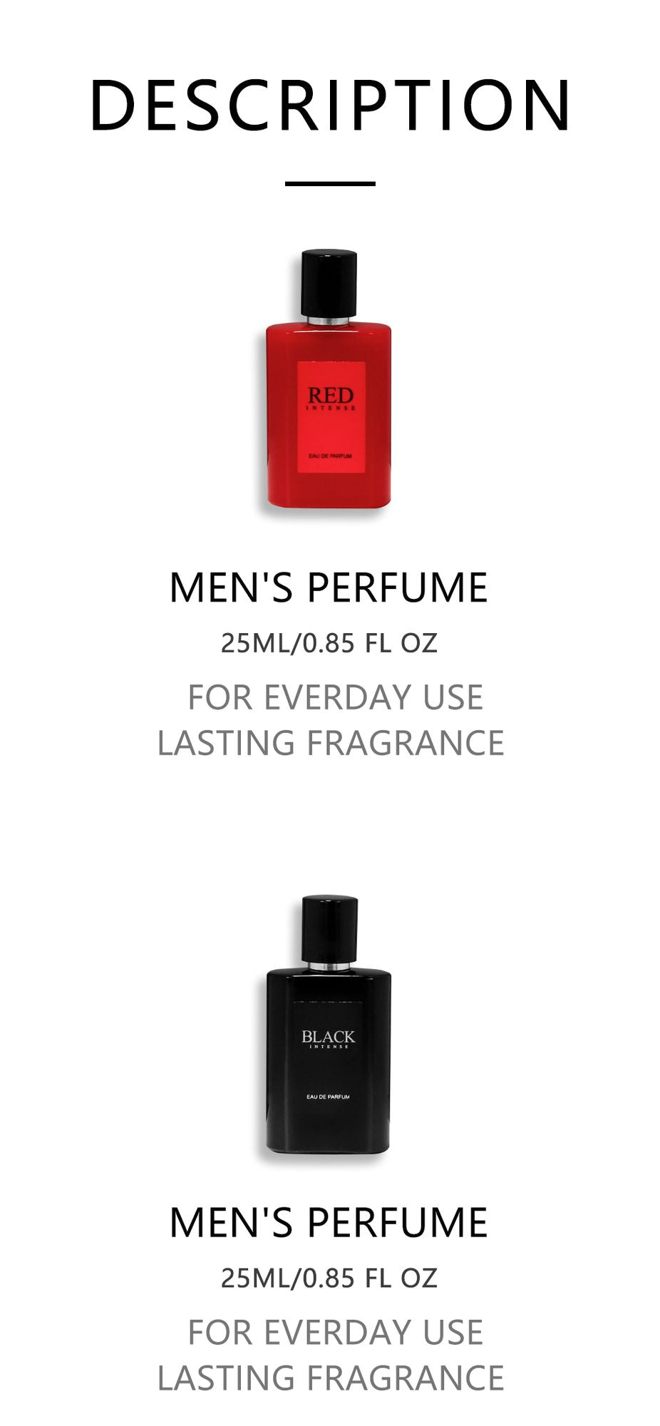 4-Piece Set, Men's Eau De Toilette Spray Gift Box, Long Lasting