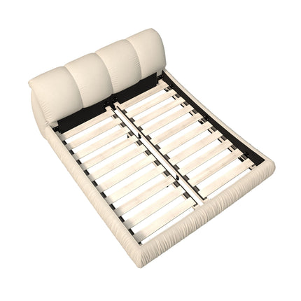 King Size Luxury Upholstered Platform Bed with Oversized Padded