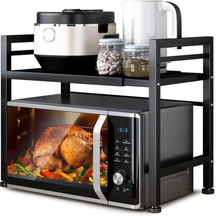 Expandable Microwave Stand Countertop Kitchen Utensils Tableware