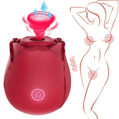 Discreet 10 Speed Personal Massage Rose Vibrator sucking Massager for