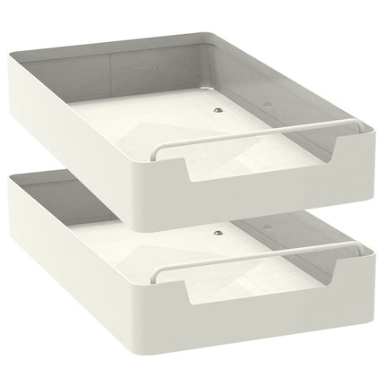 2Pcs Pull Out Cabinet Organizers Sliding Shelf Spice Rack Carbon Steel
