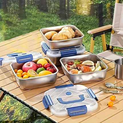 Yakimoto 2/4/6/8/10 PCS Extra-Large Stainless Steel Food Storage