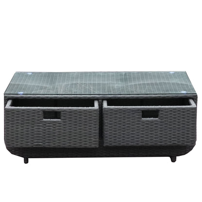 Direct Wicker 5-Piece Outdoor Rattan Furniture Patio Conversation Set