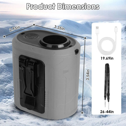 5 In 1 Portable Waist Clip Fan With 5 Speeds Flashlight 10000mAh