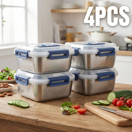 Yakimoto 2/4/6/8/10 PCS Extra-Large Stainless Steel Food Storage
