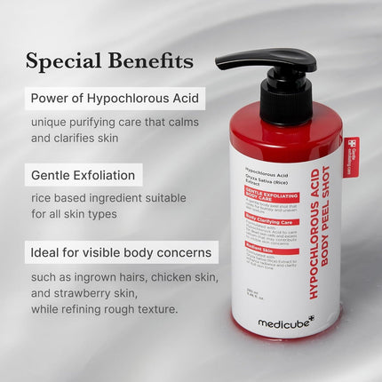 medicube Hypochlorous Acid Peel Shot Duo for Face & Body: Hypochlorous