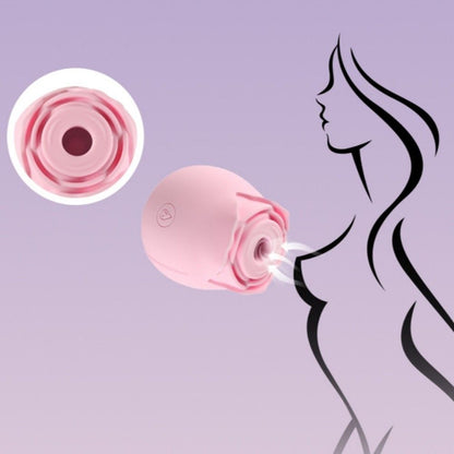 Discreet 10 Speed Personal Massage Rose Vibrator sucking Massager for