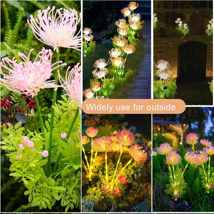 4 Pack Solar Garden Lights Outdoor, Solar Flower Lights for Yard with