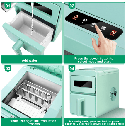 Automatic Ice Maker-50lbs/day capacity, 6-8 minute ice production, 9