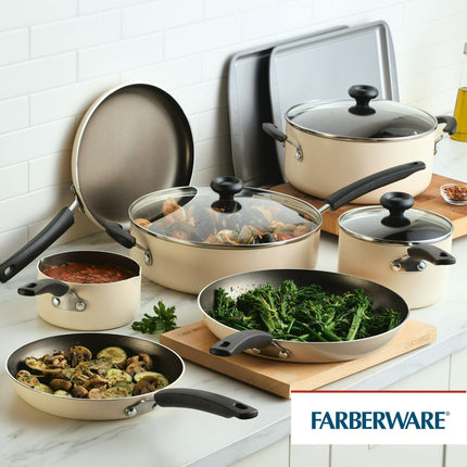 Easy Clean 22 Pcs Nonstick Cookware Set Includes Baking Pans and