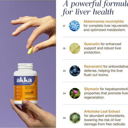 AKKA Premium Liver Cleanse Detox & Repair Superbiotic - Supports Liver
