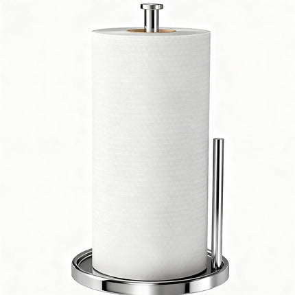 Paper Towel Holder Countertop, Standing Paper Roll Holder with Anti