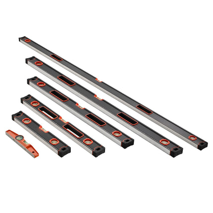6-Piece Torpedo Level, 78/48/32/24/16/10 Inch Box Levels Set, Bubble