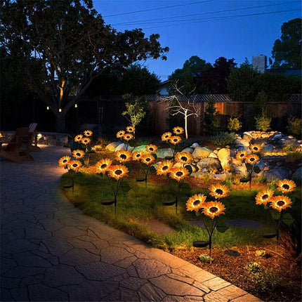 2 Pack Flashing Outdoor Solar Garden Stake Lights,Upgraded LED Solar