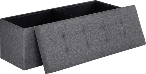 43 Inches Folding Storage Ottoman Bench, Ottoman Foot Rest, End of Bed