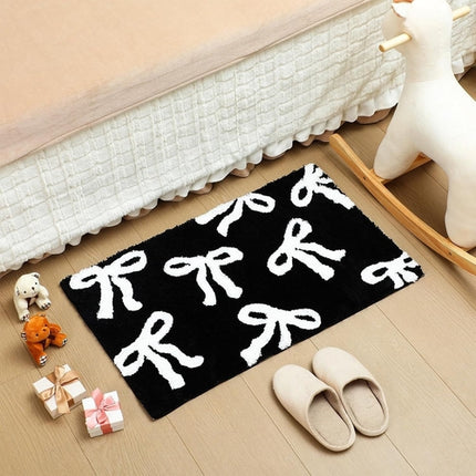 Bow Coquette Cute Bath Mat (20 X 32 Inch) – Non-Slip Absorbent