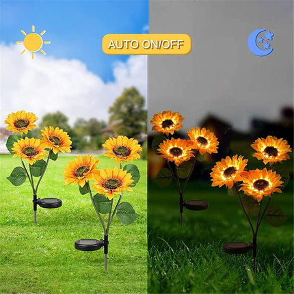 2 Pack Flashing Outdoor Solar Garden Stake Lights,Upgraded LED Solar