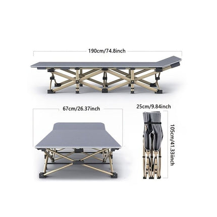 75-inch heavy-duty queen-size folding bed, 10-leg design for stable