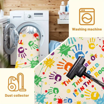 Rug for living room handprint carpets for gaming decor for boys