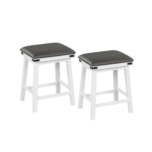 Set of 2 24/30 Inch Dining Bar Stool with Acacia Wood Frame
