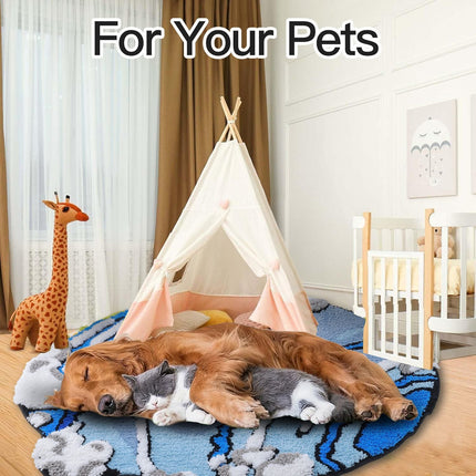 3D Colorful Cartoon Rugs, Colorful Flower Floor Mats, Cute and