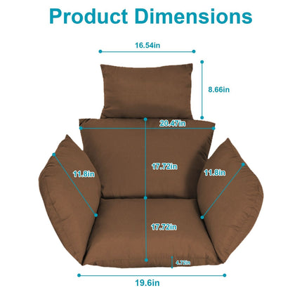 Egg Chair Cushion Hanging Basket Seat Cushion Thicken Soft Egg Swing