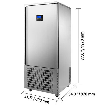 Commercial Blast Freezer, 370 L / 13.1 Cu.ft Blast Chiller with 15