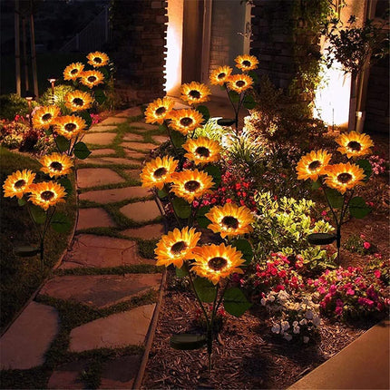 2 Pack Flashing Outdoor Solar Garden Stake Lights,Upgraded LED Solar