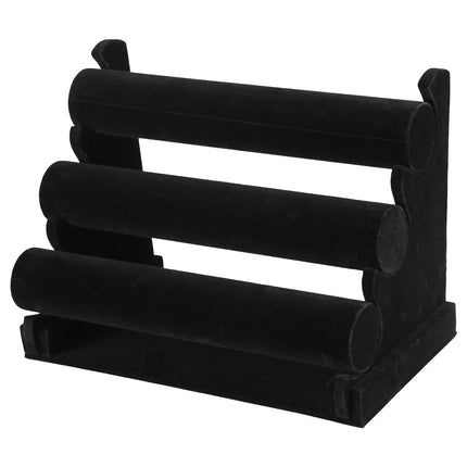 3-Tier Velvet Jewelry Stand Removable Bracelet Holder Watch Jewelry