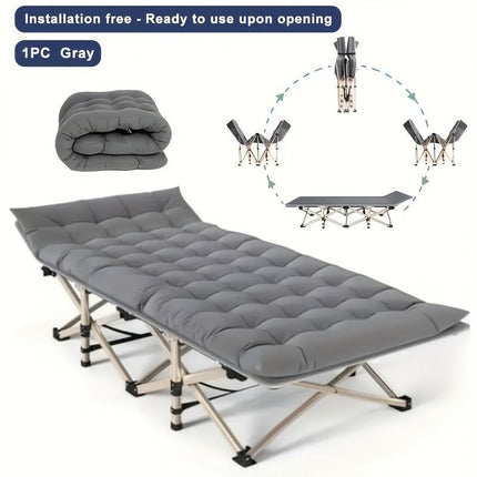 75-inch heavy-duty queen-size folding bed, 10-leg design for stable