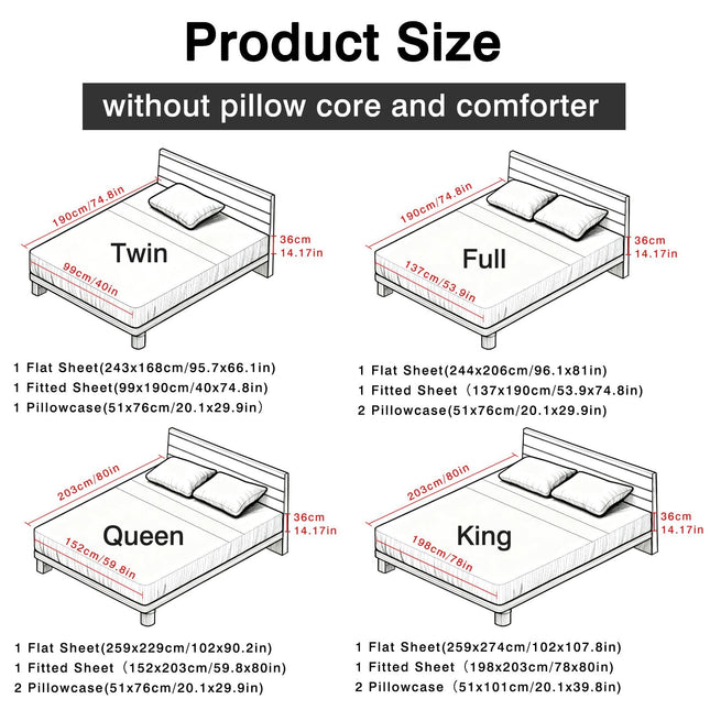 4-piece ultra-soft 85g bed sheet and pillowcase set. Soft and durable,